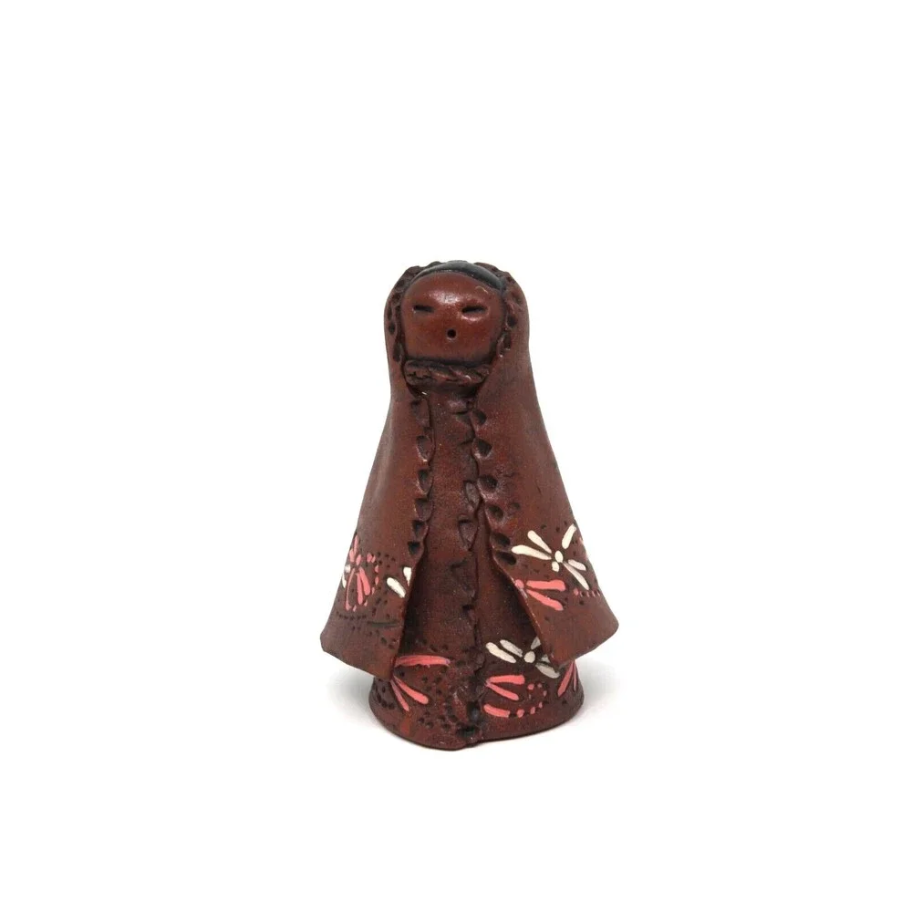 Mid-Eastern Traditional Woman Sculpture/Figurine Terra Cotta 4.5